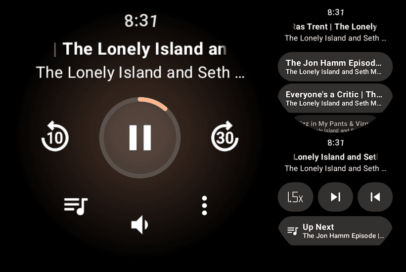 pixel watch media control