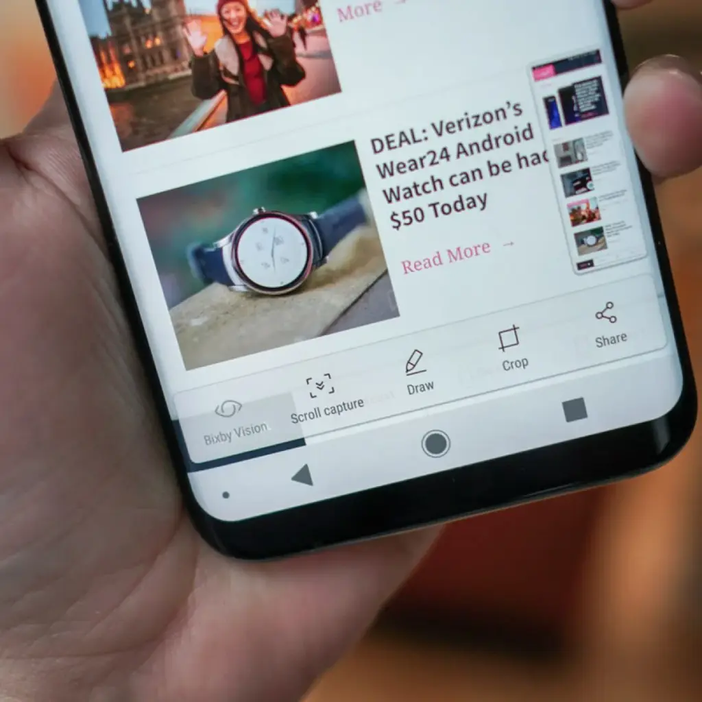 scrolling screenshots on Samsung OneUI