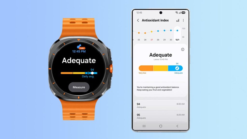 Antioxidant Index on oneui 8 watch