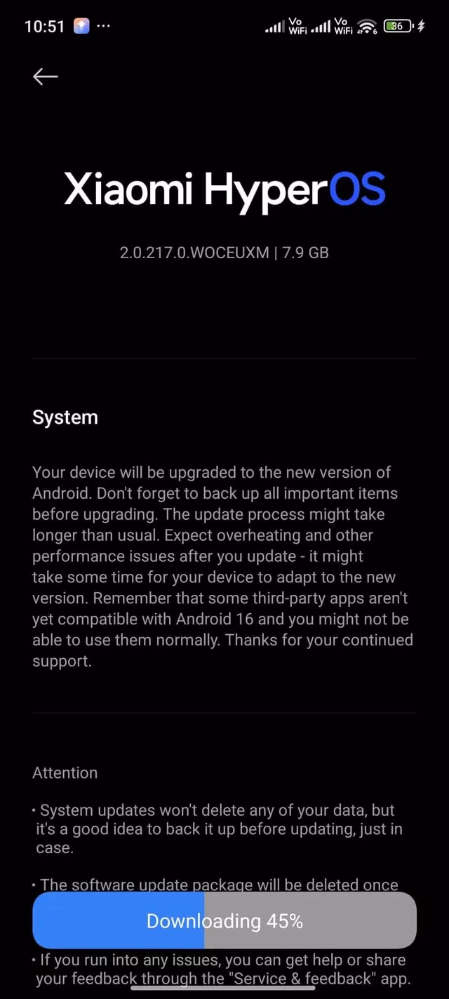 xiaomi 15 android16 update