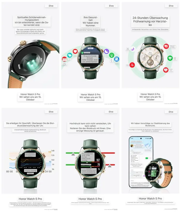 Honor Watch 5 Pro images and functions