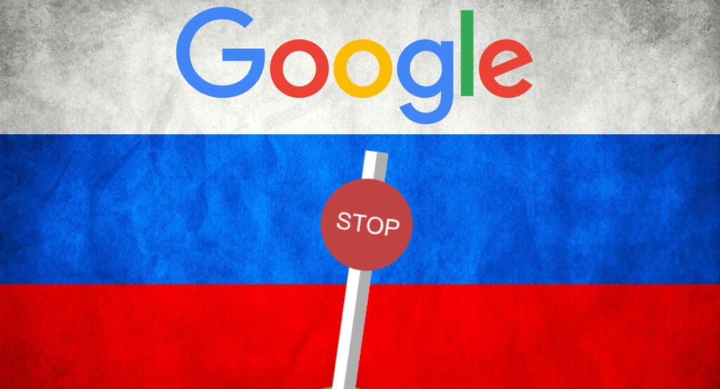 google and russian flag