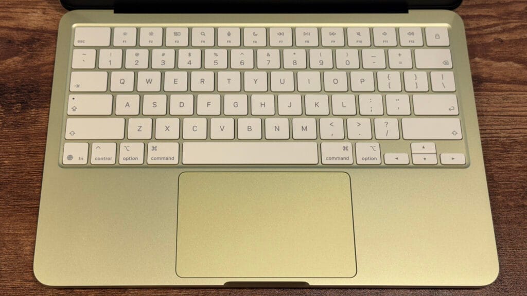 Apple MacBook Neo keyboard and touchpad