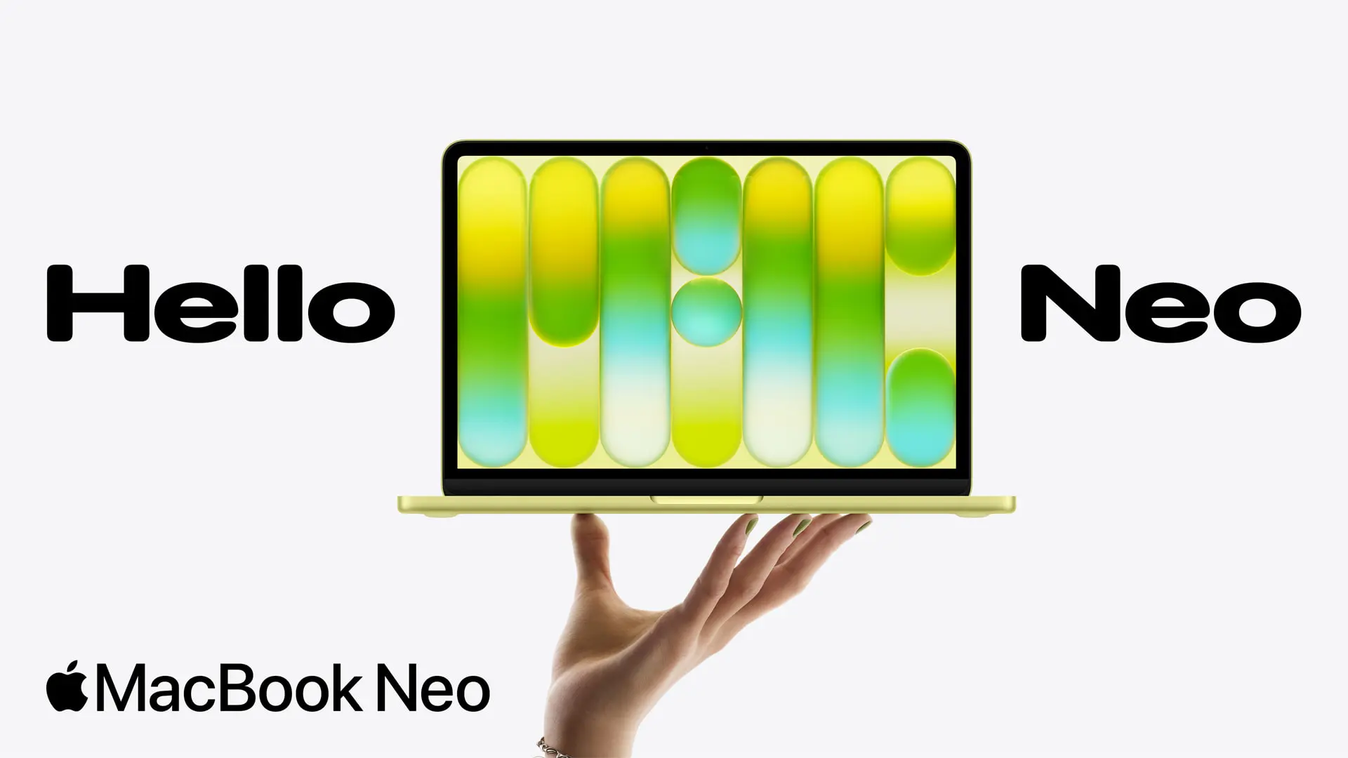 Apple MacBook Neo in hand